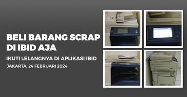 Jadwal Lelang Tertutup Scrap IBID Jakarta Sabtu, 23 Februari 2024