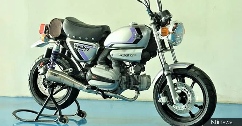Honda Revo Matik ala Monkey, Si Motor Modif Gaya Retro