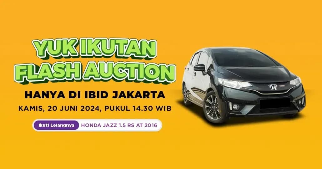 Ikuti Flash Auction Honda Jazz 1.5 RS, Mulai Rp160 Jutaan