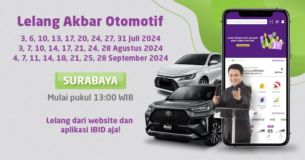 Jadwal Lelang Akbar IBID Surabaya Juli-September 2024
