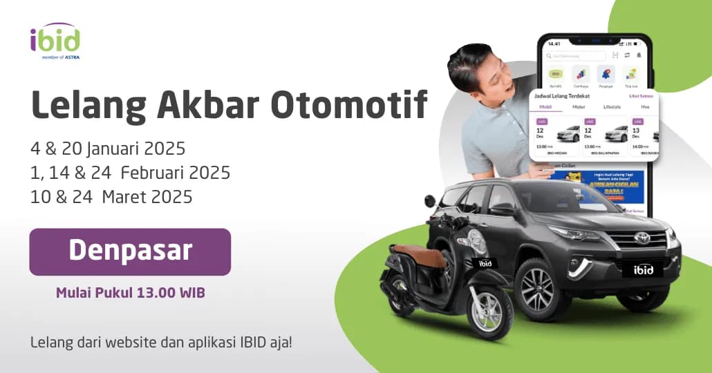 Jadwal Lelang Akbar IBID Denpasar Januari-maret 2025