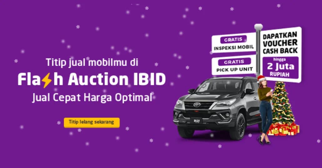 Titip Jual Mobil di Flash Auction IBID, Cashback Rp2 Juta