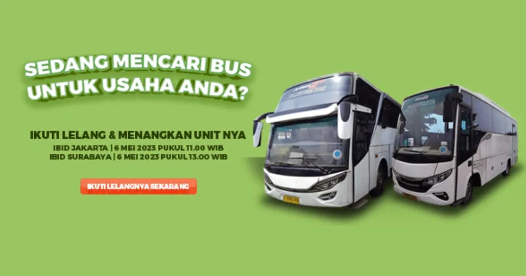 Ada Lelang Bus di Pool IBID Jakarta dan Surabaya, Apa Saja Unitnya?