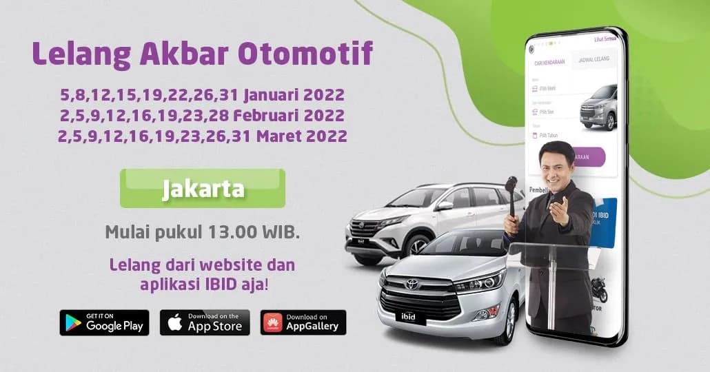 Jadwal Lelang Akbar IBID Jakarta Januari - Maret 2022