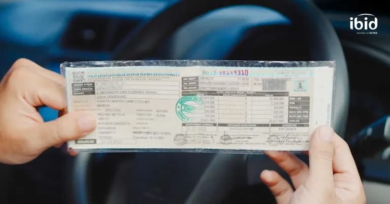Surat Kendaraan Mobil Bekas. (PT Balai Lelang Serasi)
