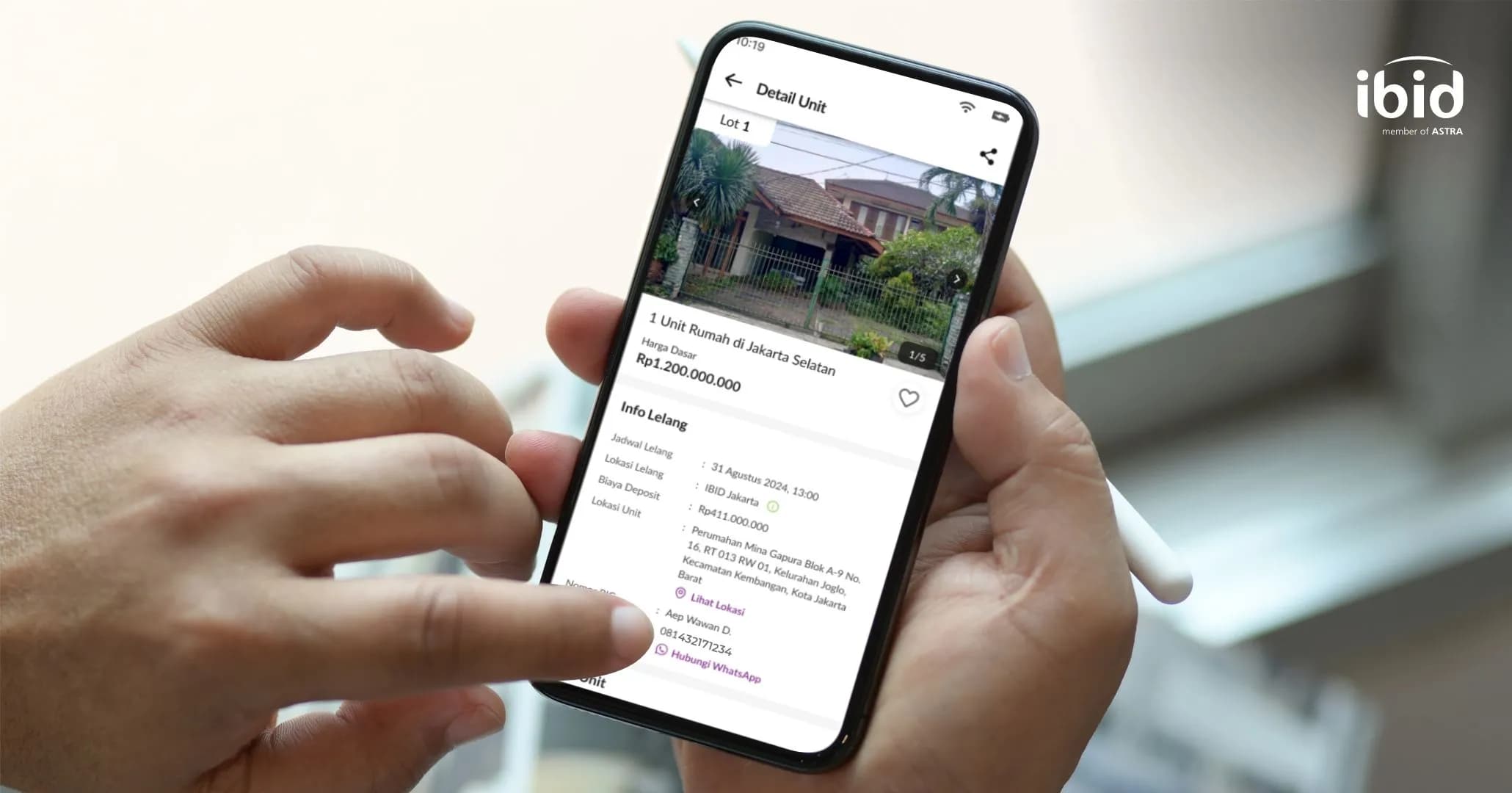 Lelang Properti melalui Smartphone. (PT Balai Lelang Serasi)