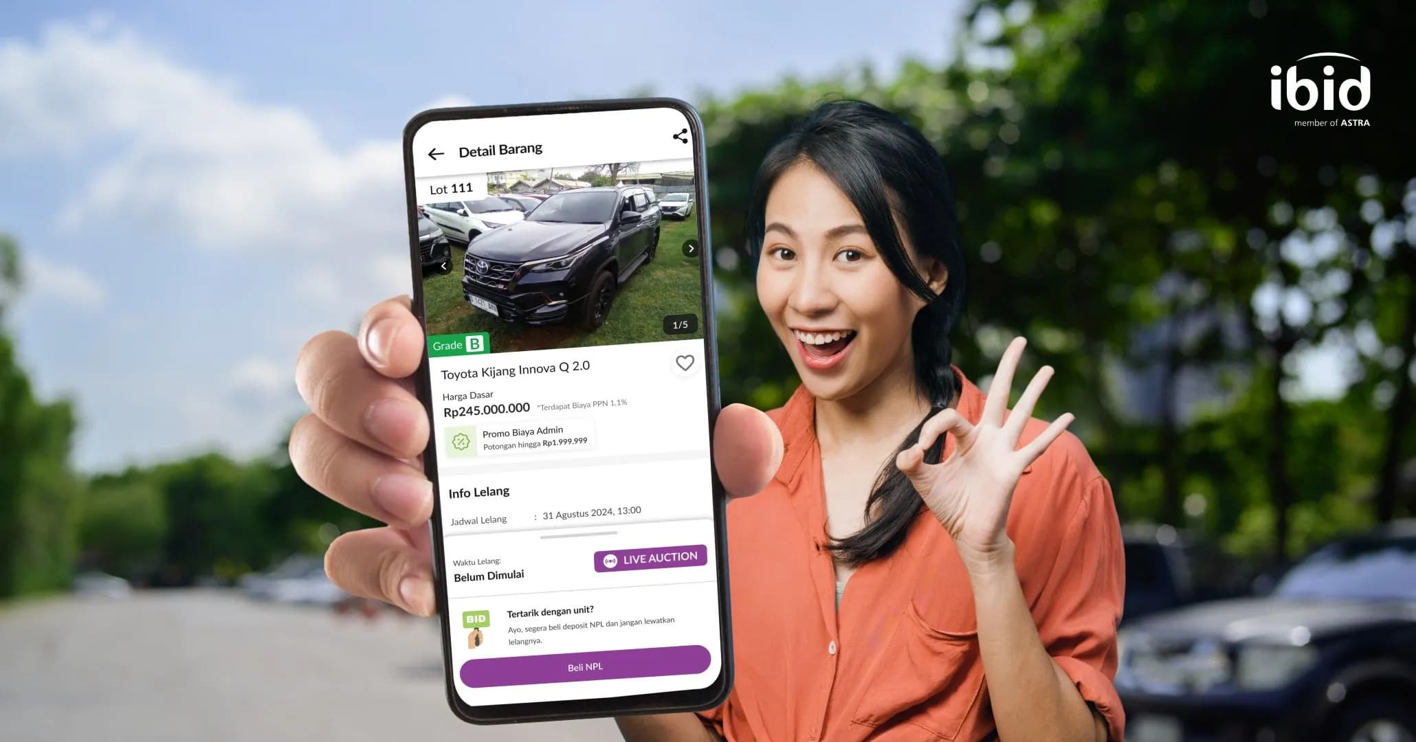 Lelang Mobil Toyota Bekas. (PT Balai Lelang Serasi)