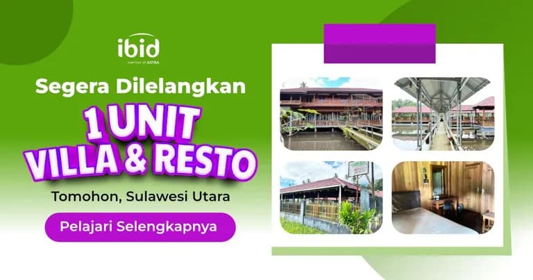 Lelang Villa dan Resto Tomohon. (PT Balai Lelang Serasi)