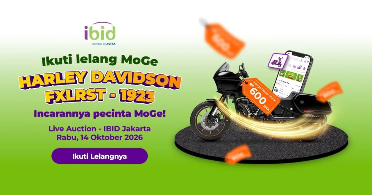 Lelang moge bekas Harley Davidson 2024. (PT Balai Lelang Serasi)