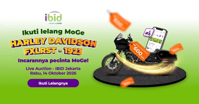 Lelang moge bekas Harley Davidson 2024. (PT Balai Lelang Serasi)