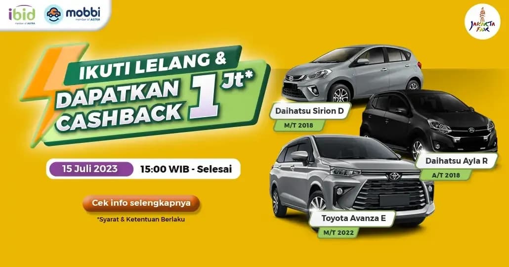Ikuti Pesta Mobil Bekas IBID X mobbi di JIExpo, Ada Cashback Jutaan Rupiah
