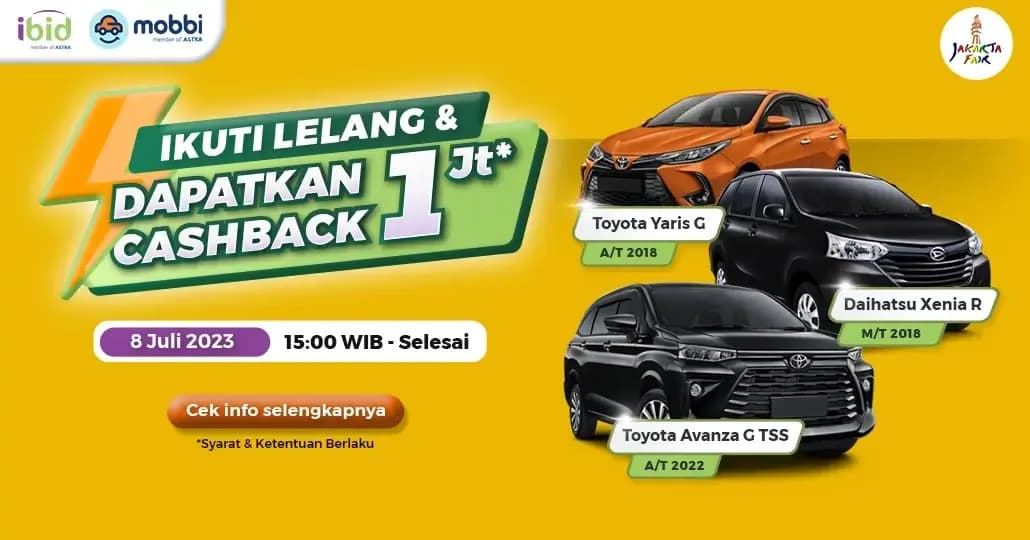 Ada Pesta Mobil Bekas IBID X mobbi pada 8 Juli 2023, Apa Saja Unitnya?