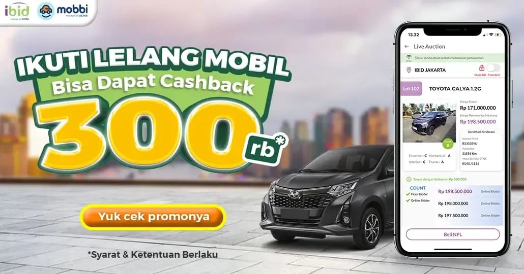 IBID X mobbi, Beli Mobil Bekas Dapat Extra Cashback!