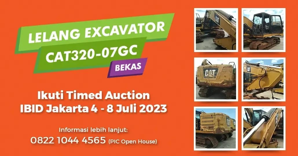 Cari Excavator Bekas dari Caterpillar? Ikuti Lelangnya di IBID