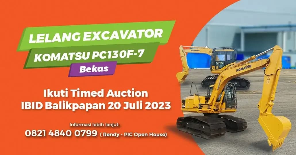 IBID Balikpapan Adakan Lelang Alat Berat Excavator Bekas, Cek Jadwal Lelangnya