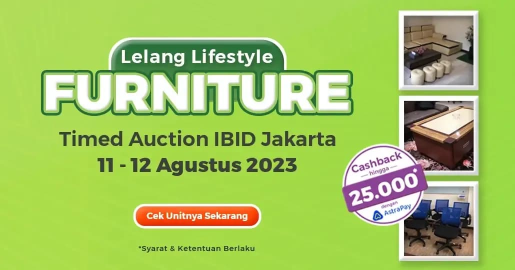 Temukan Furniture Serasa Baru di Lelang Furniture IBID Jakarta 11–12 Agustus 2023