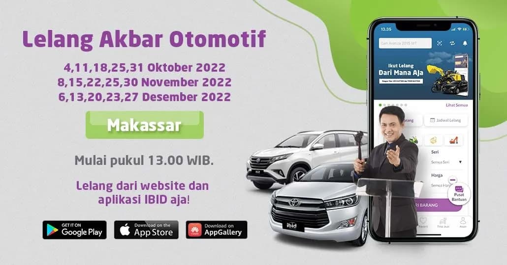 Jadwal Lelang Akbar IBID Makassar Oktober - Desember 2022