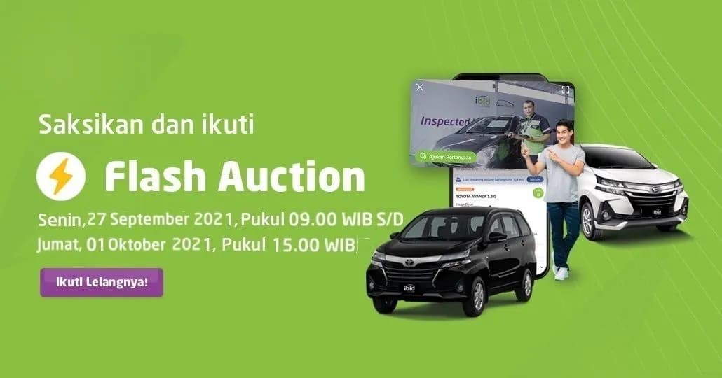 Jadwal Lelang Flash Auction IBID Jakarta 27 September - 1 Oktober 2021