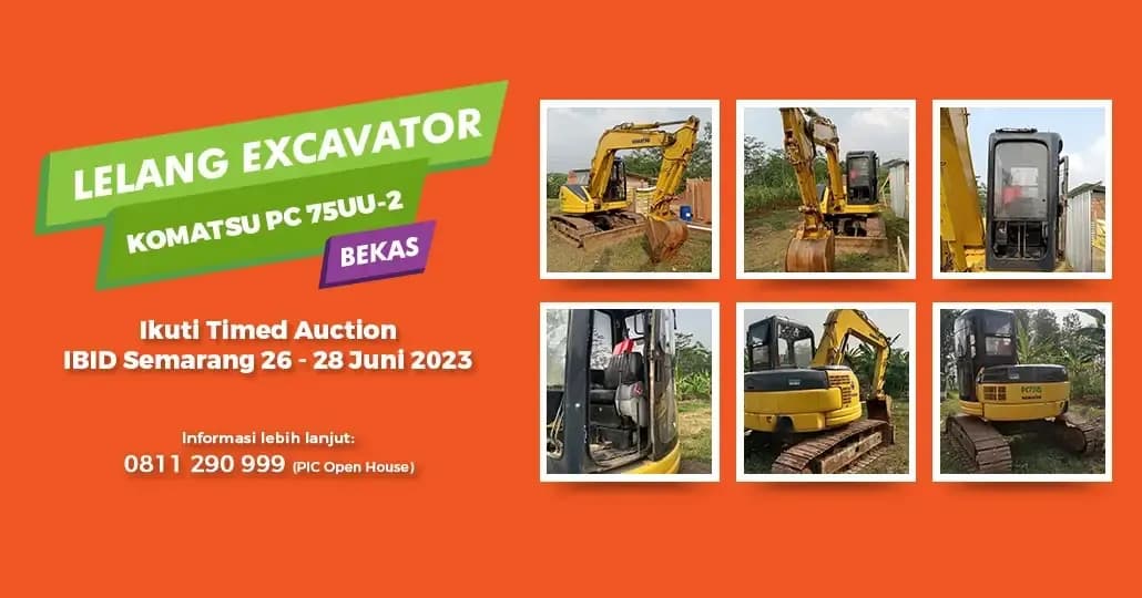 Cari Excavator Bekas dari Komatsu? Temukan di IBID - Balai Lelang Serasi Semarang