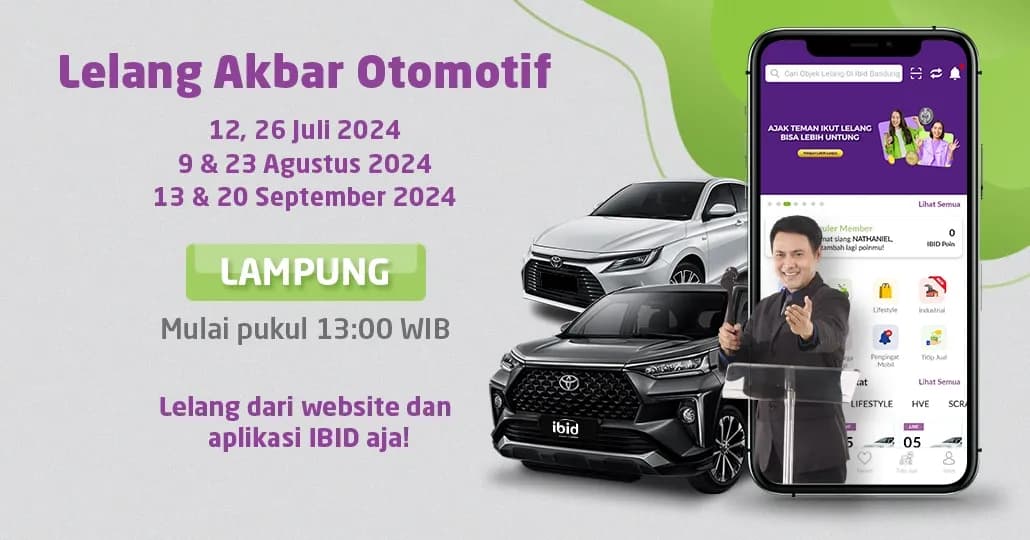 Jadwal Lelang Akbar IBID Lampung Juli-September 2024