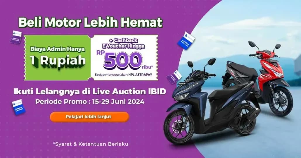 Ikuti Lelang Motor Bekas di IBID, Ada Promo Rp1!