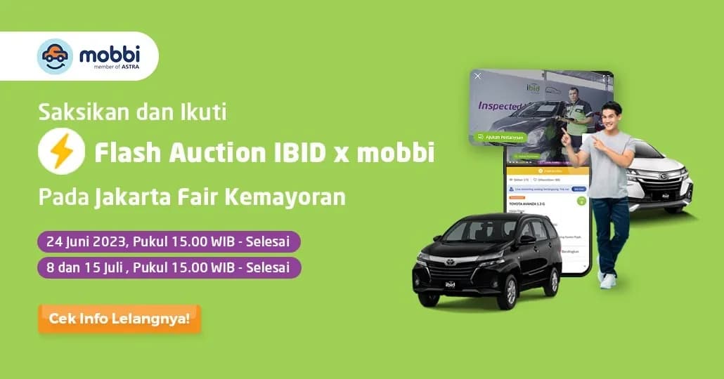 Jadwal Lelang Flash Auction IBID x mobbi PRJ 2023