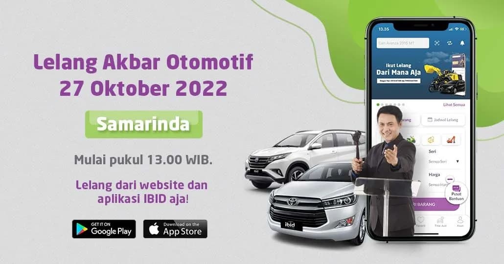 Lelang Akbar Otomotif IBID Samarinda Kamis, 27 Oktober 2022