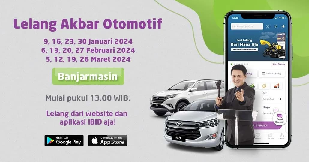 Jadwal Lelang Akbar IBID Banjarmasin Januari-Maret 2024