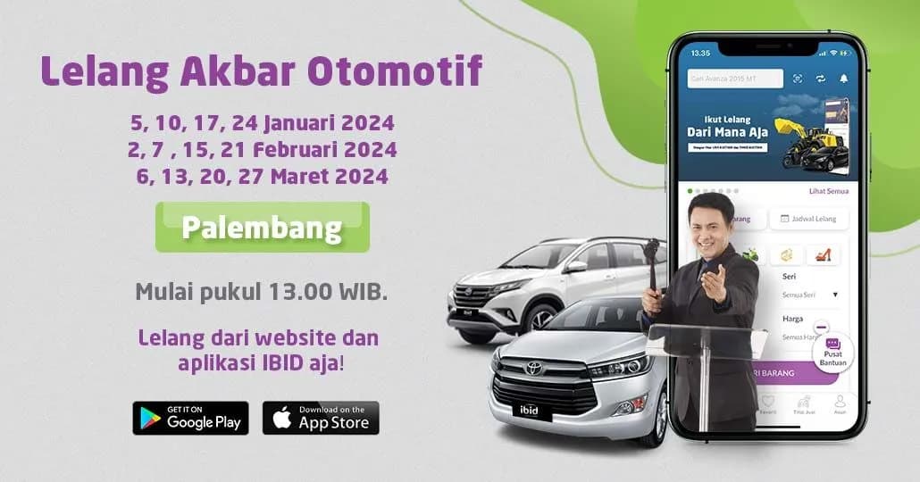 Jadwal Lelang Akbar IBID Palembang Januari-Maret 2024