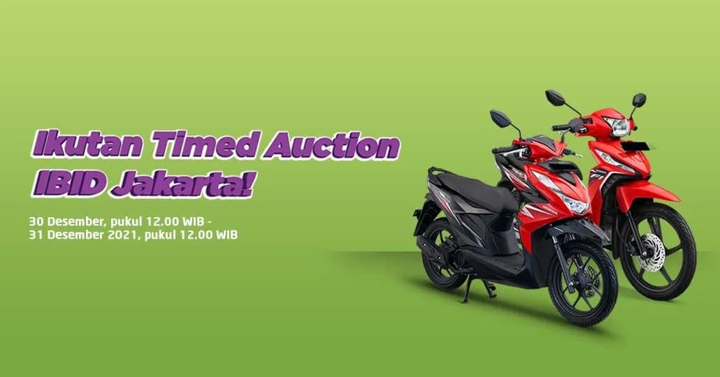 Cari Motor Bekas, Temukan di Timed Auction IBID 30-31 Desember 2021