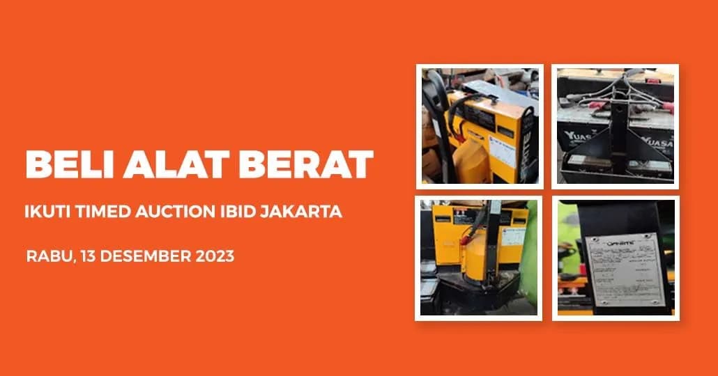 Jadwal Lelang Timed Auction HVE IBID Jakarta Rabu, 13 Desember 2023