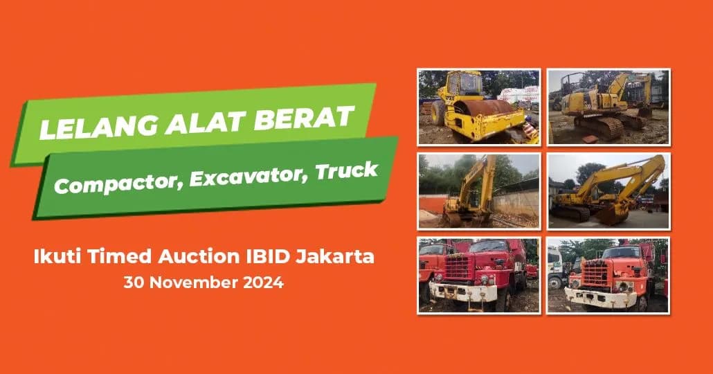 Ikuti Lelang Compactor & Excavator di IBID Jakarta!
