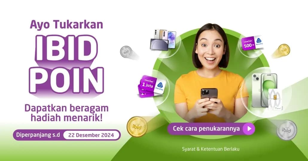 Penukaran IBID Poin 2024 Dibuka, Ini Daftar Hadiahnya