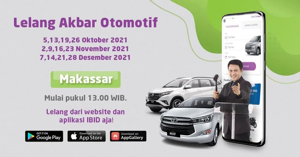 Jadwal Lelang Akbar IBID Makassar Oktober - Desember 2021
