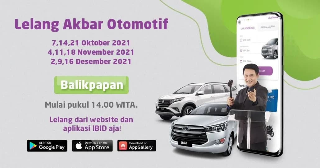 Jadwal Lelang Akbar IBID Balikpapan Oktober - Desember 2021