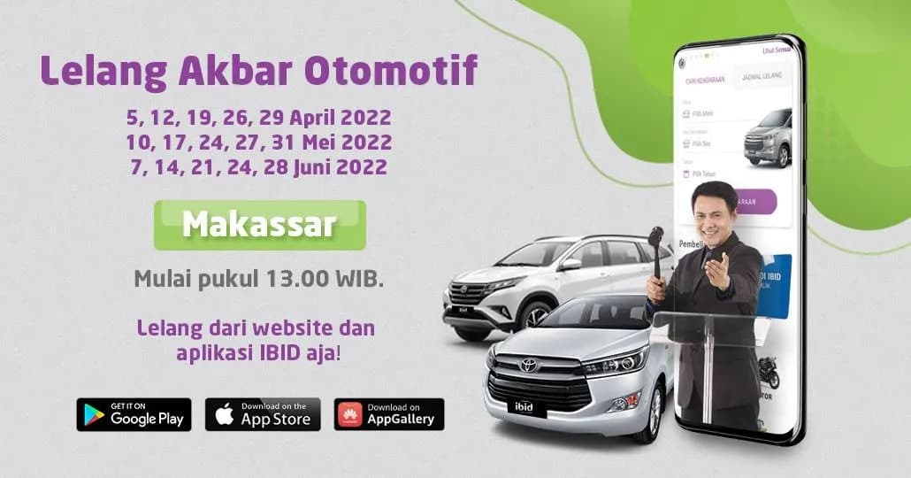 Jadwal Lelang Akbar IBID Makassar April - Juni 2022