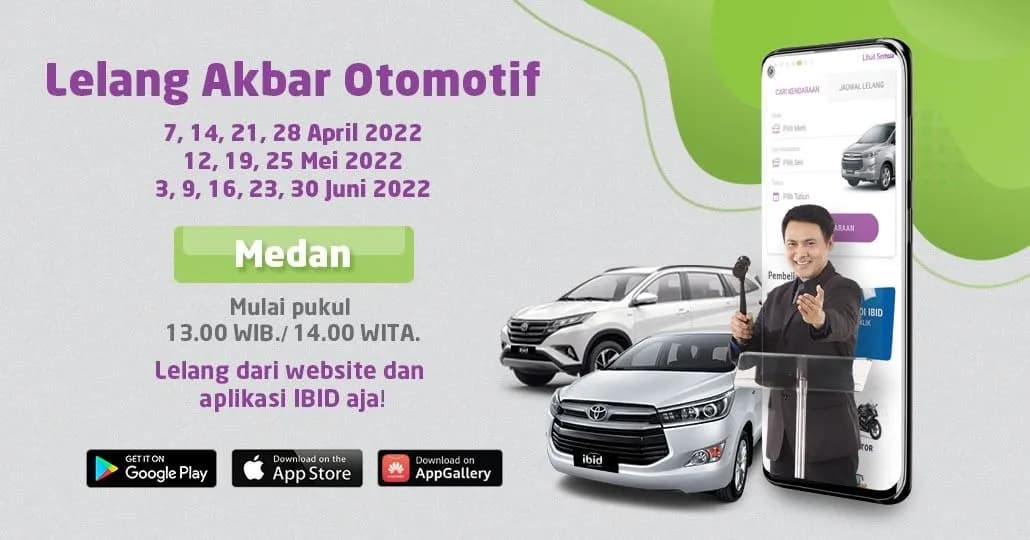 Jadwal Lelang Akbar IBID Medan April - Juni 2022