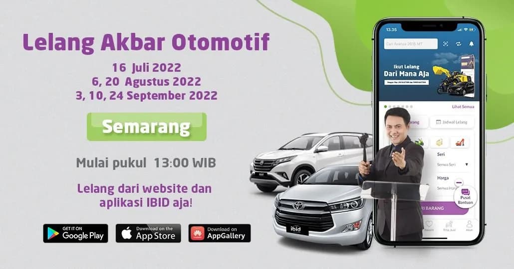 Jadwal Lelang Akbar IBID Semarang Juli - September 2022