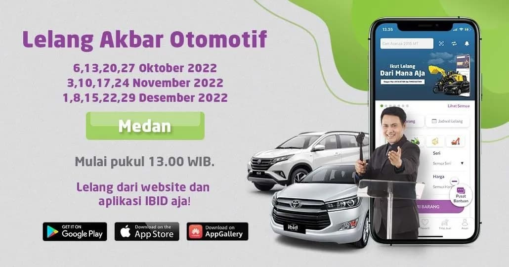 Jadwal Lelang Akbar IBID Medan Oktober - Desember 2022