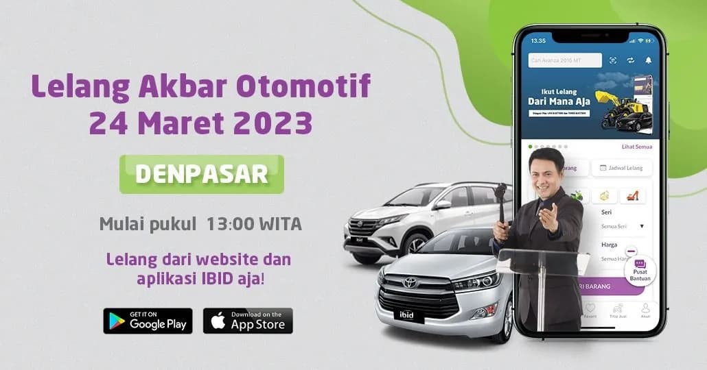 Lelang Akbar Otomotif IBID Denpasar Kamis, 23 Maret 2023