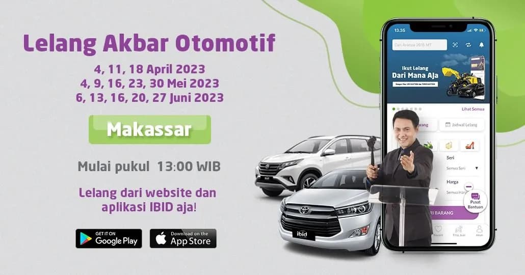 Jadwal Lelang Akbar IBID Makassar April - Juni 2023
