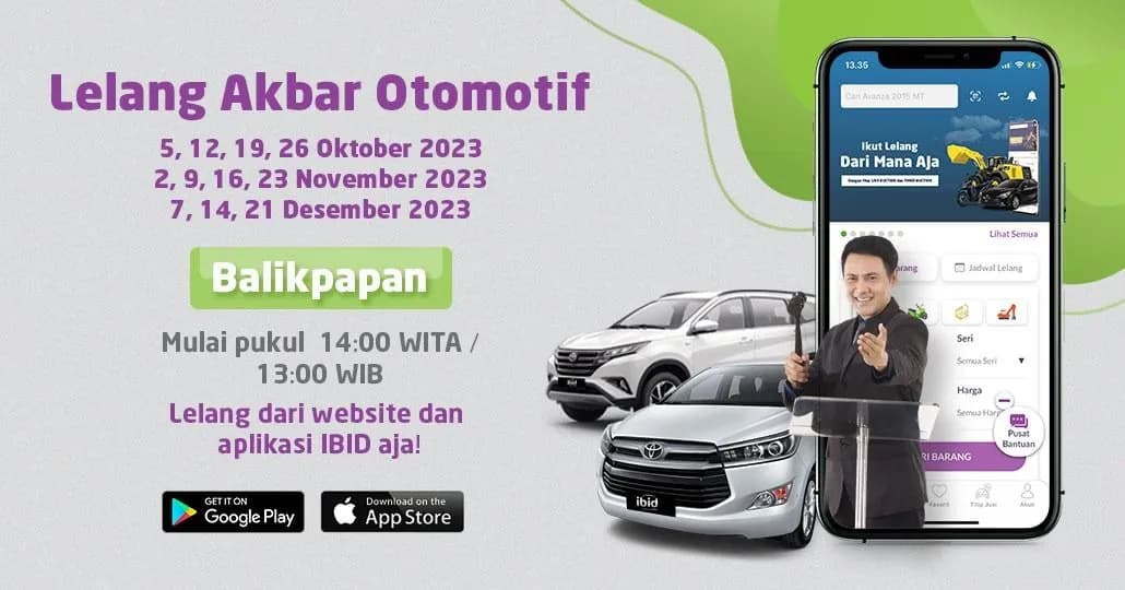 Jadwal Lelang Akbar IBID Balikpapan Oktober-Desember 2023