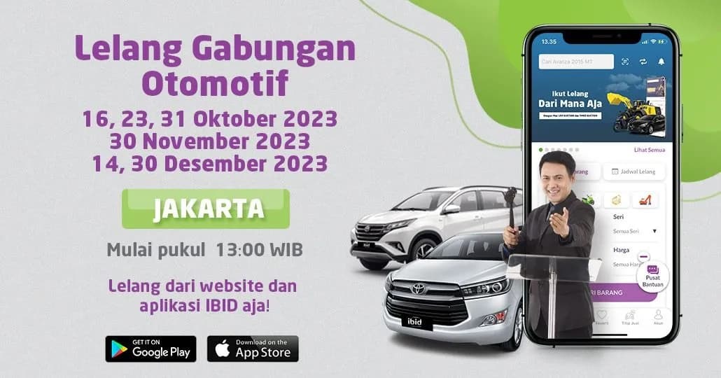 Lelang Akbar Otomotif IBID Jakarta (LEGAB) Oktober-Desember 2023