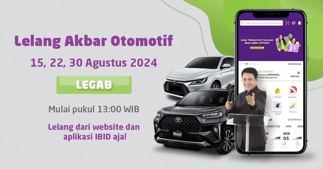 Lelang Akbar Otomotif IBID Jakarta LEGAB Agustus 2024