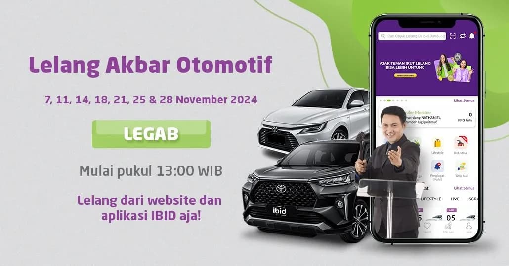 Lelang Akbar Otomotif IBID Jakarta LEGAB November 2024