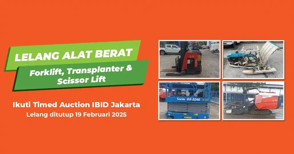 Ikuti Lelang Forklift Bekas di IBID Jakarta, Mulai Rp12 Juta