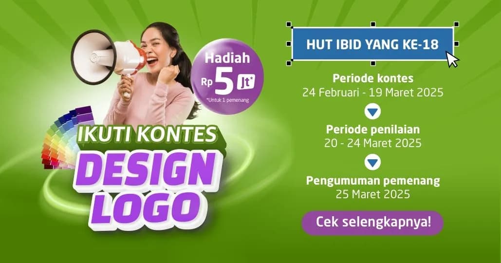 Kontes Logo 18 Tahun IBID, Hadiah Jutaan Rupiah