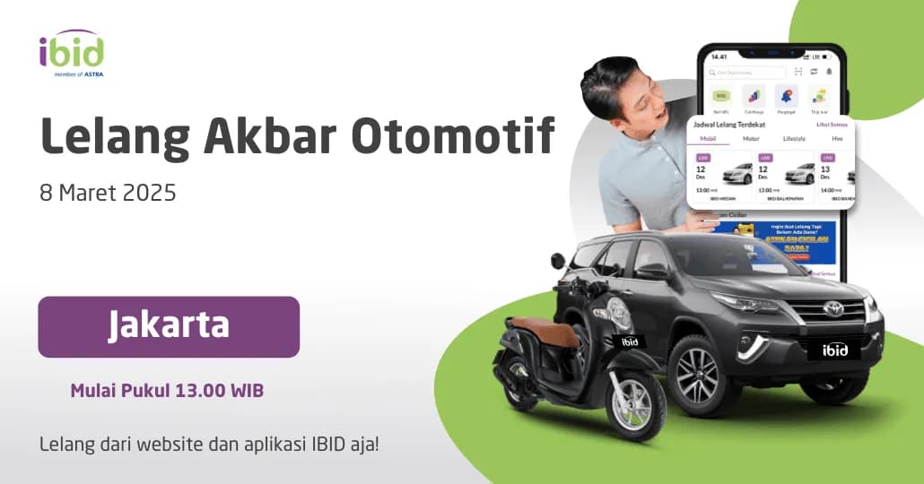 Jadwal Lelang Akbar IBID Jakarta Sabtu, 8 Maret 2025