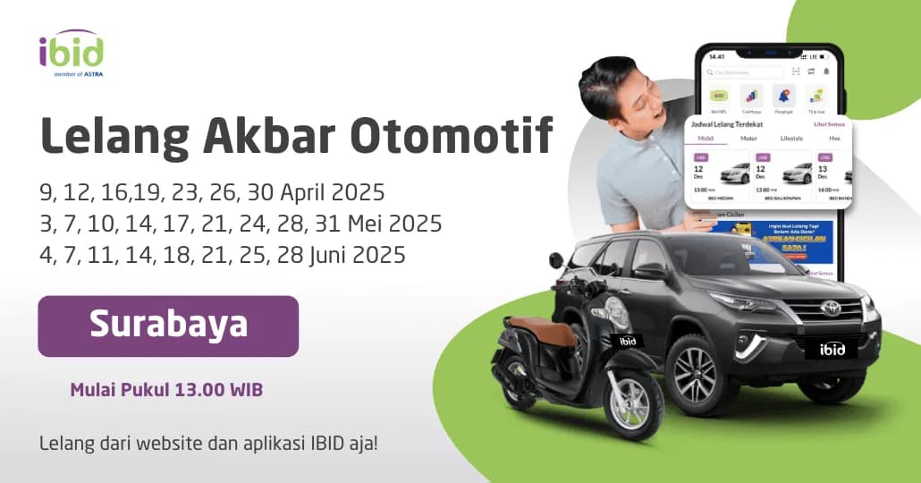 Jadwal Lelang Akbar IBID Surabaya April - Juni 2025