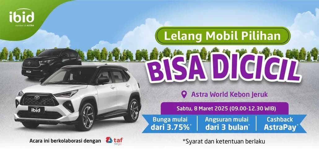 Lelang Mobil Bekas Kredit. (PT Balai Lelang Serasi)